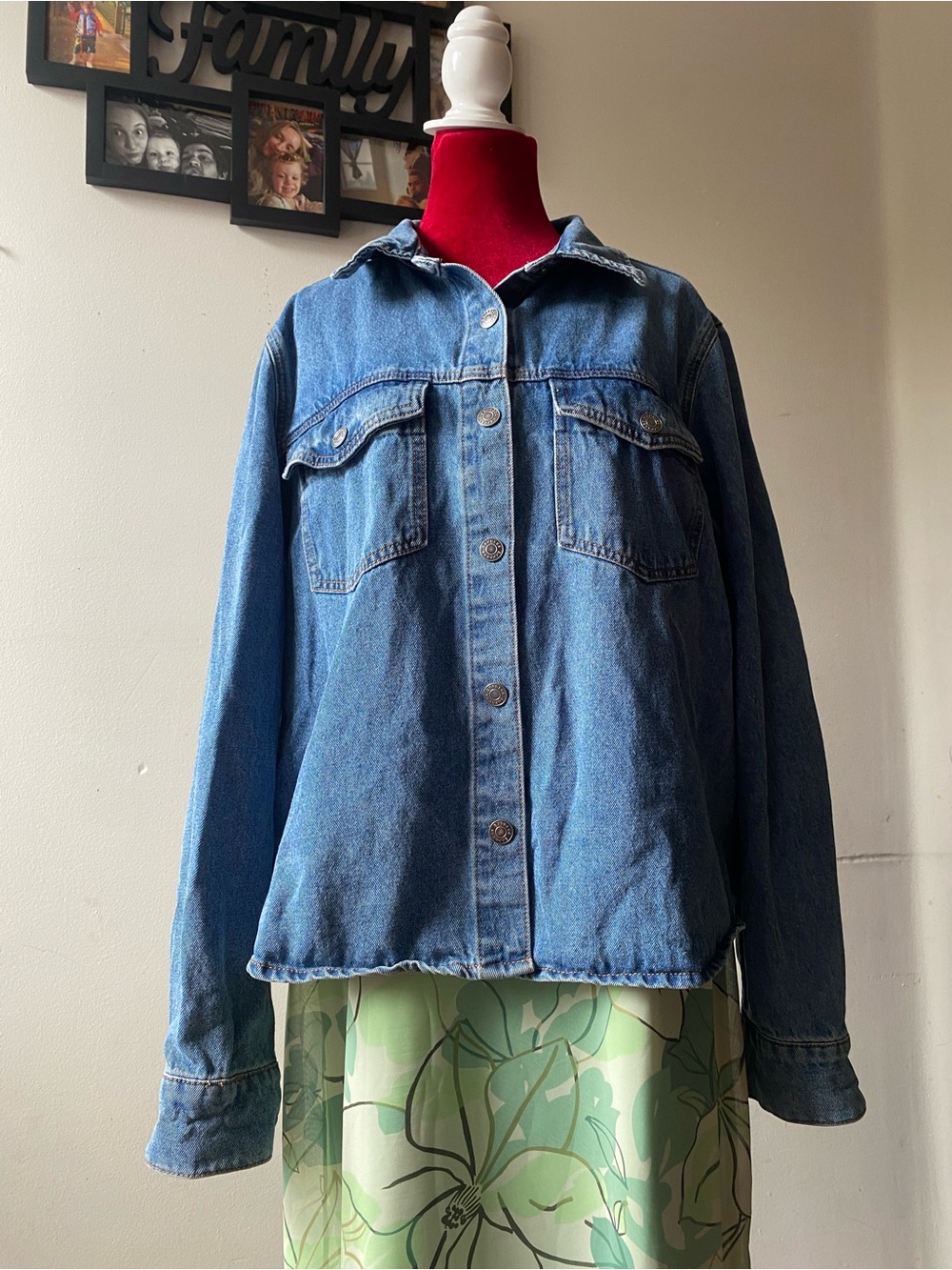 Classic Blue Denim Jacket - 100% Cotton
